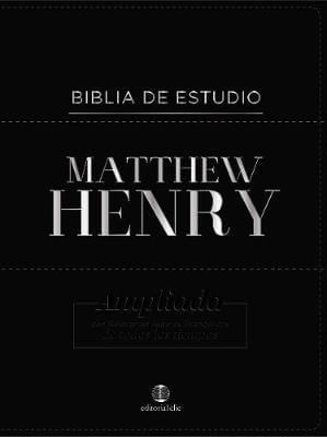 Biblia Estudio Matthew Henry RVR -negra con índice