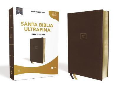 RVR60 Biblia ultrafina con estampado gigante - aspecto de cuero suave