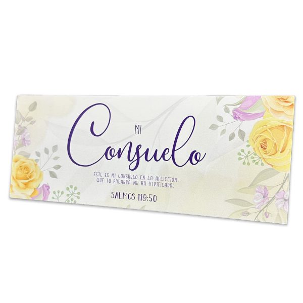 Plaqué Decorativo de Madera: Mi Consuelo - Salmos 119:50