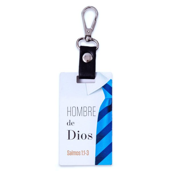 Llavero de madera. Hombre de Dios