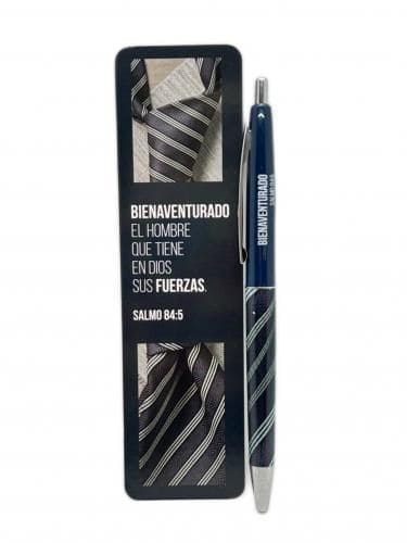 Pack bolígrafo con marcador de libro. Bienaventurado el hombre