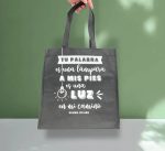 Bolsa de tela Tote bag negra. Tú Palabra - Imagen 2