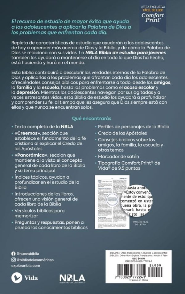 Biblia de Estudio para Jóvenes