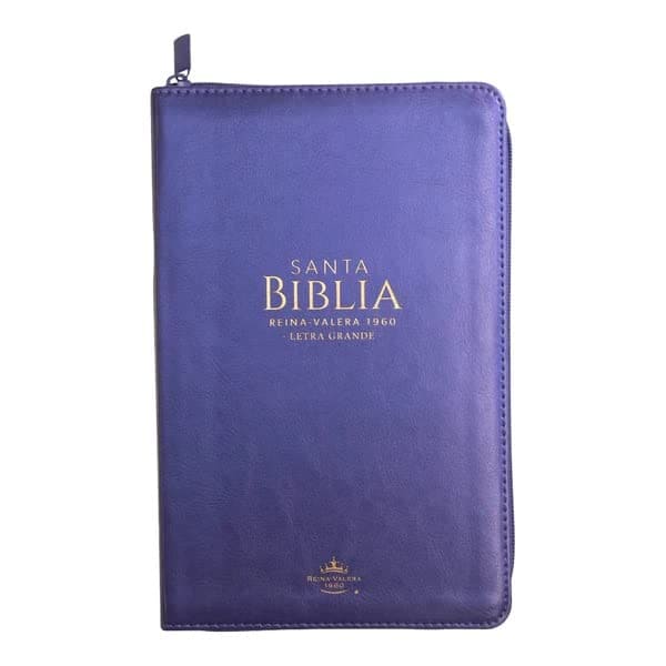Biblia RVR60 065cz LG Clásica Morada con cierre
