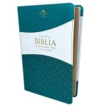Biblia RVR60 065c LG Bitono Turquesa/Blanco