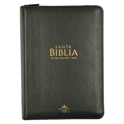 Biblia RVR60 045cz PJR. Negro Imitación piel alta calidad