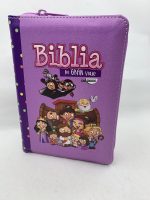 Biblia Mi Gran Viaje 025cti RVR60 imitación piel lila con cierre e índice